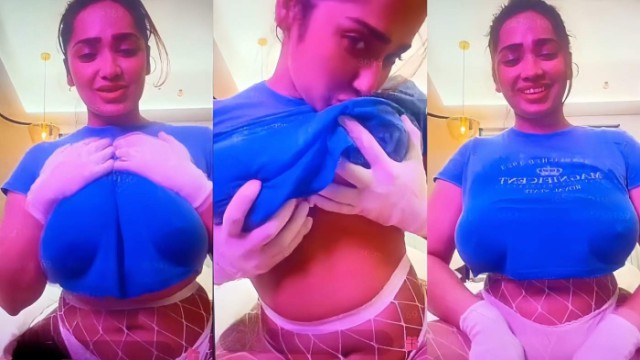 Aditi Mistry Nude live In Light Blue Top Part 4