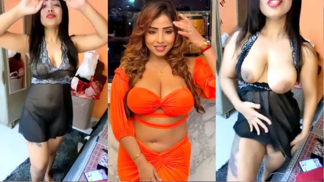 Famous Insta Model Ayushi Jaiswal Teasing Sexy Ass In See Through Sucks Her Nipple And Fucking Her Pussy With Carrot On Tango Show