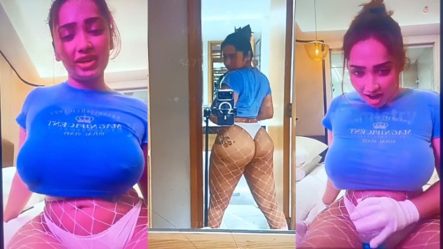 Aditi Mistry Nude live In Light Blue Top Part 3